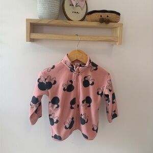 9-12M H&M Minnie Mouse Fleece Zip Up